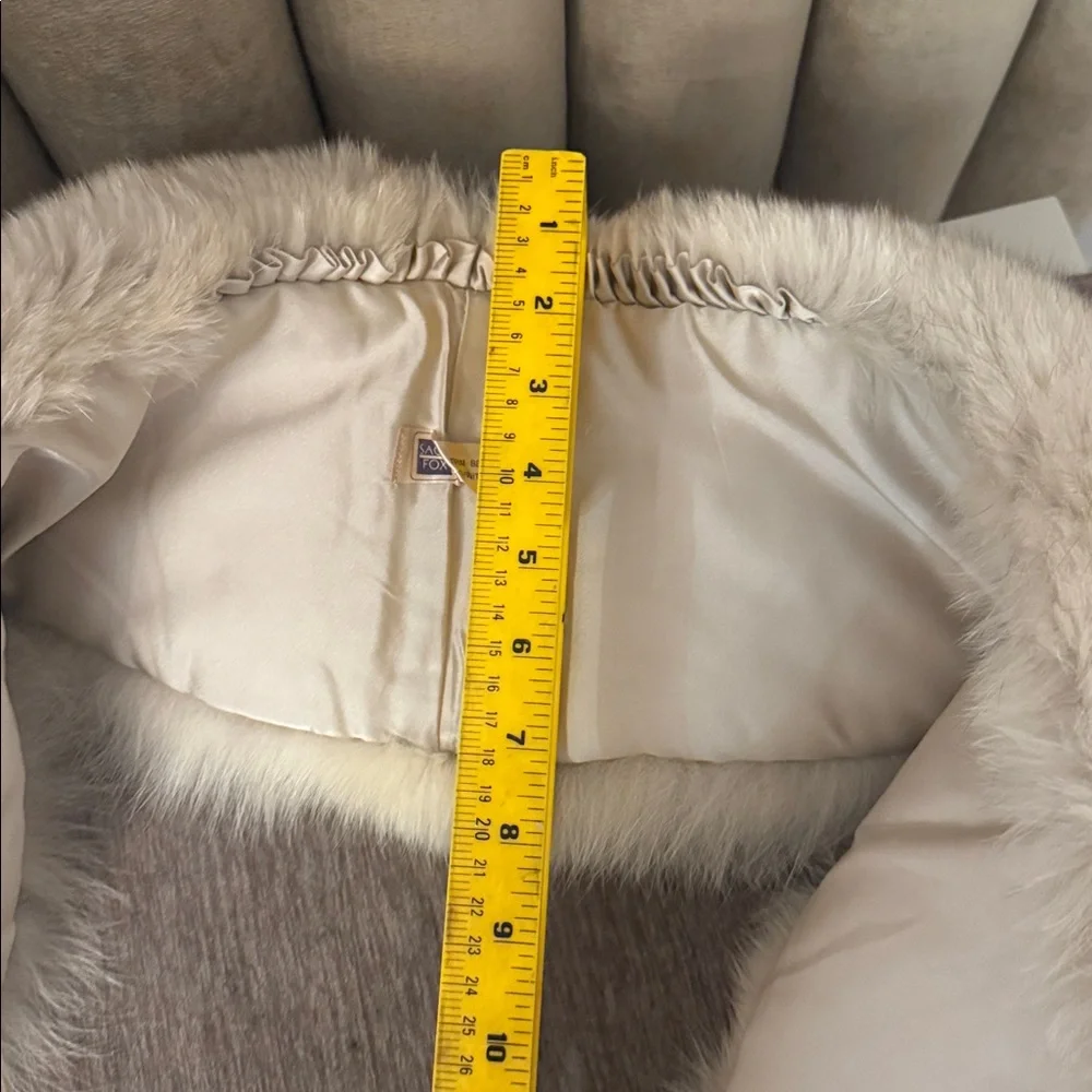 SAGA FOX BLUE FOX FUR WRAP SHAWL COLLAR